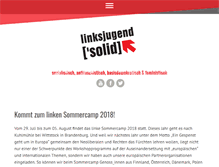 Tablet Screenshot of linksjugend-solid.de